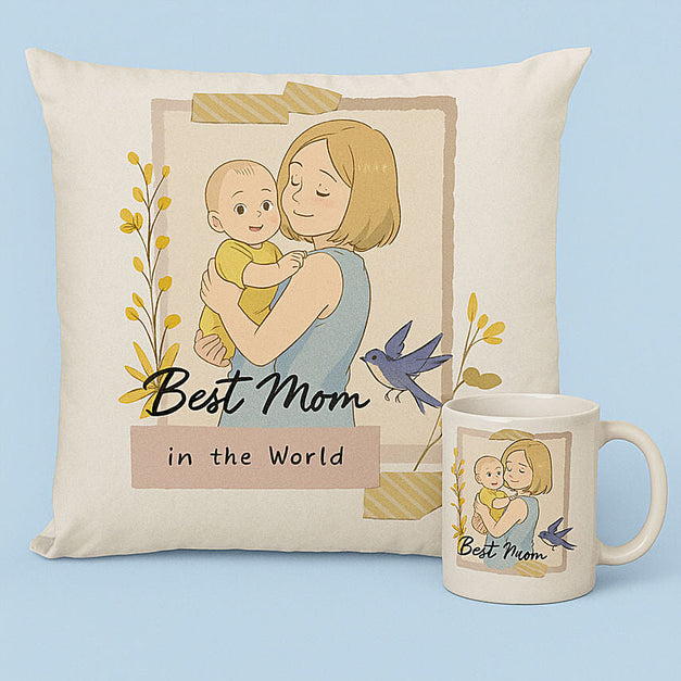 أحلى أم | طقم هدايا مخدة و كوب