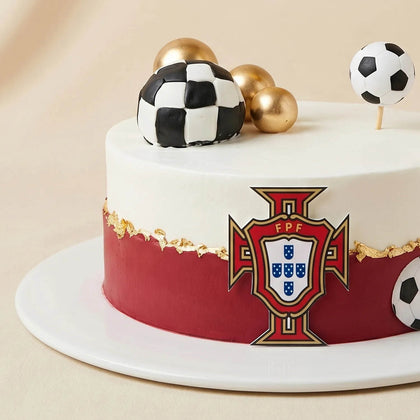 كيكة عيد ميلاد شوكولاتة منتخب البرتغال لكرة القدم
