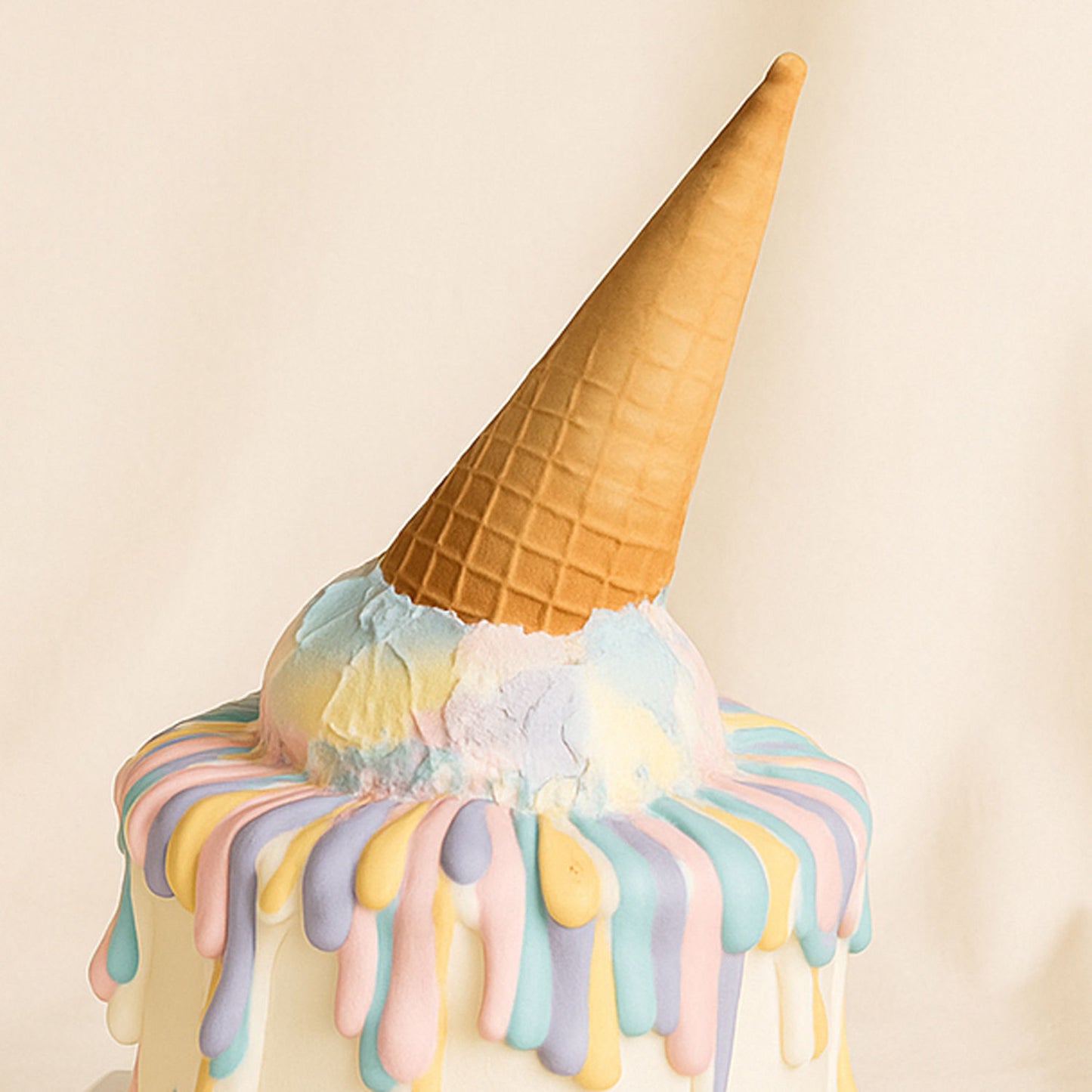 Rainbow Ice Cream Cone Cake