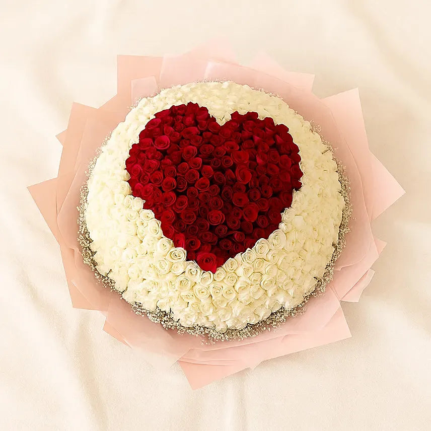 باقة ورد تفتّح القلب الهائلة