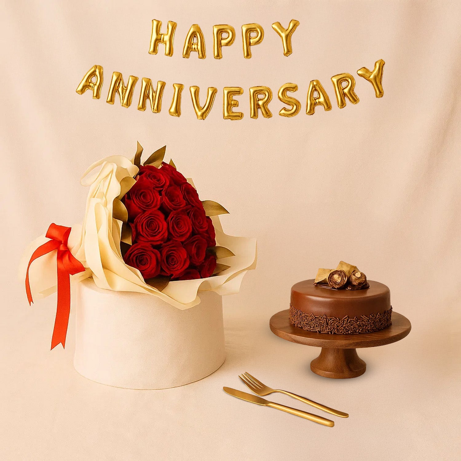Buy Happy Anniversary Delightful Red Moment Online in Saudi Arabia