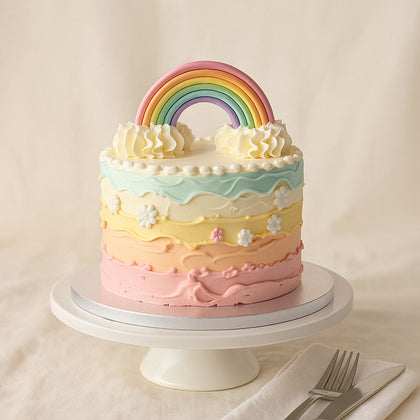 Tempting Cake Rainbow Theme