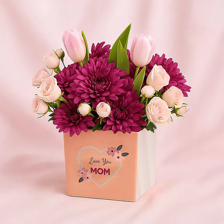 Heartfelt Floral Box for Mom 