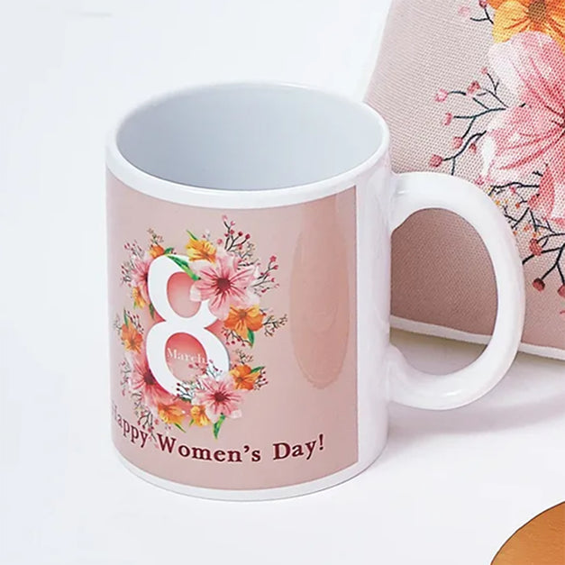 Women's Day Cake With Cushion n Mug Combo