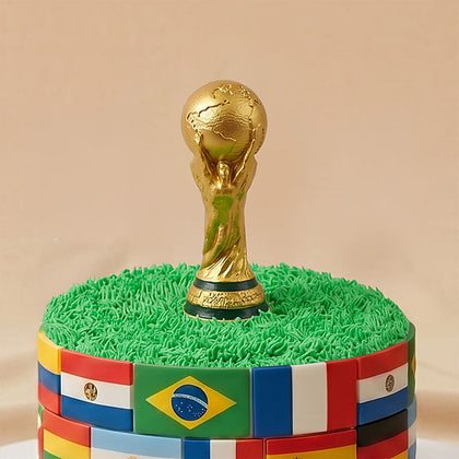 كيكة شوكولاتة كأس العالم والأعلام